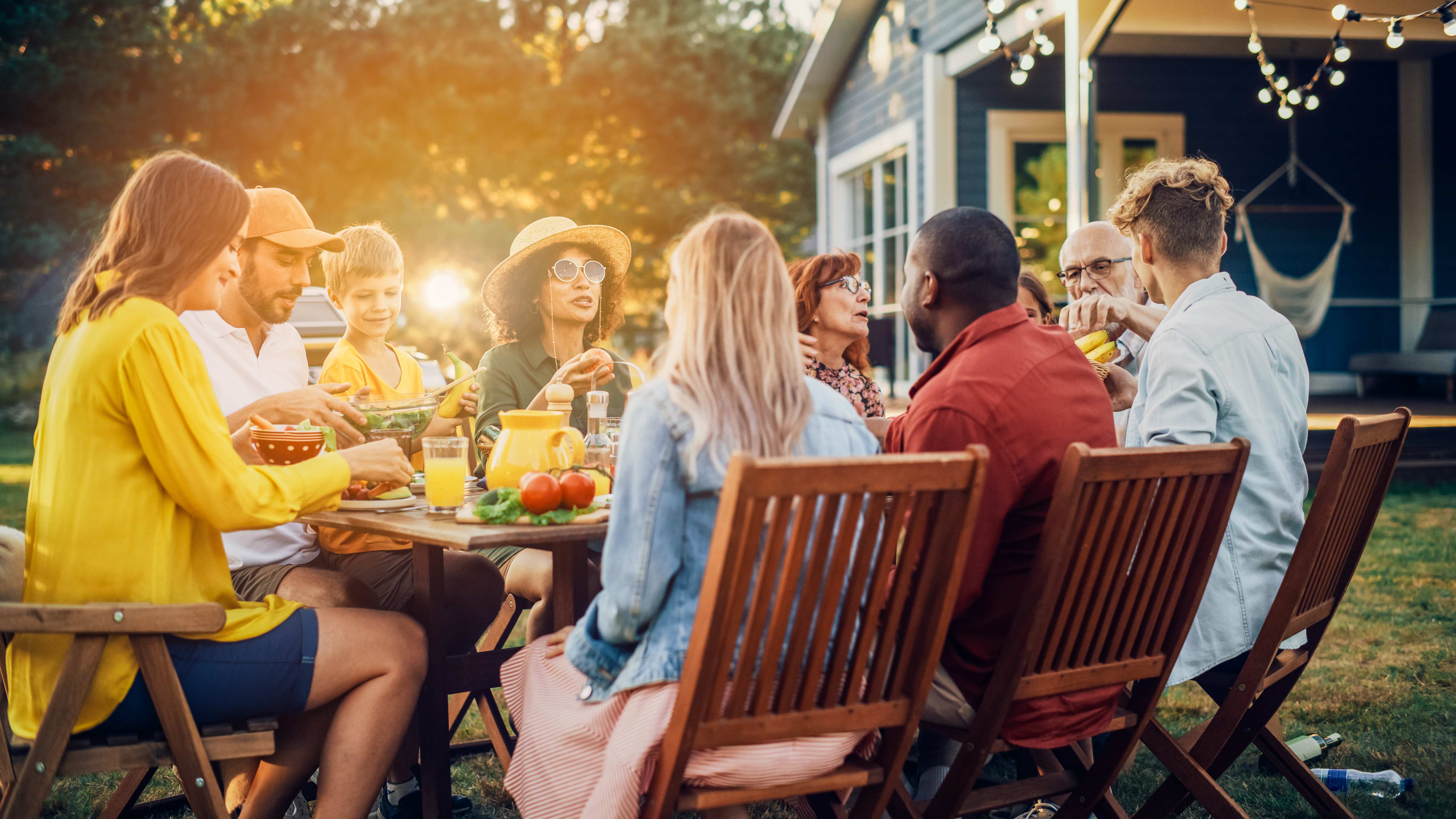 Familie in harmonischer Umgebung